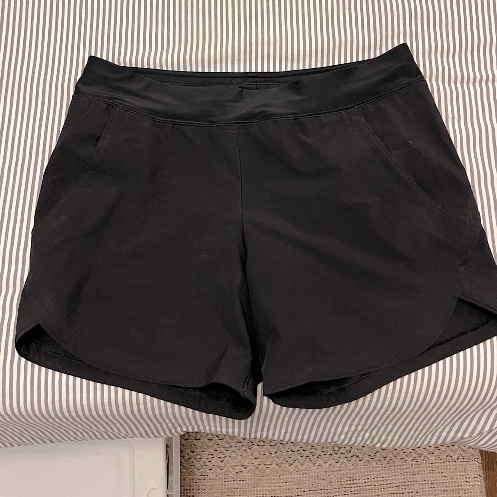 Women’s Lands End swim shorts with built-in bottoms